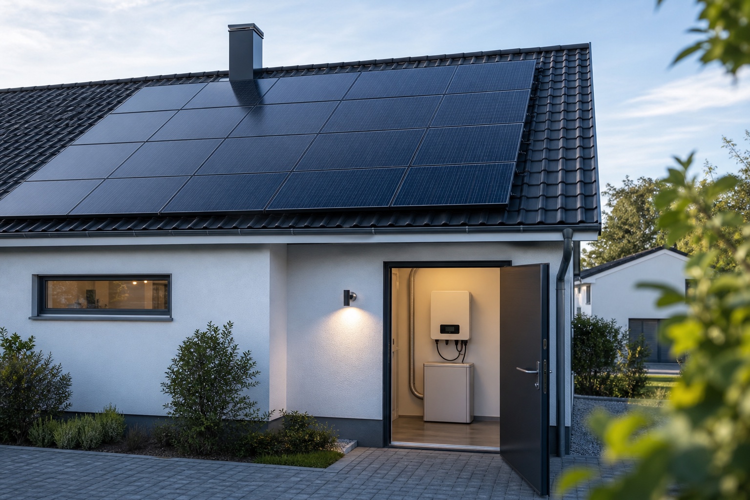 Photovoltaikmodule auf einem Hausdach